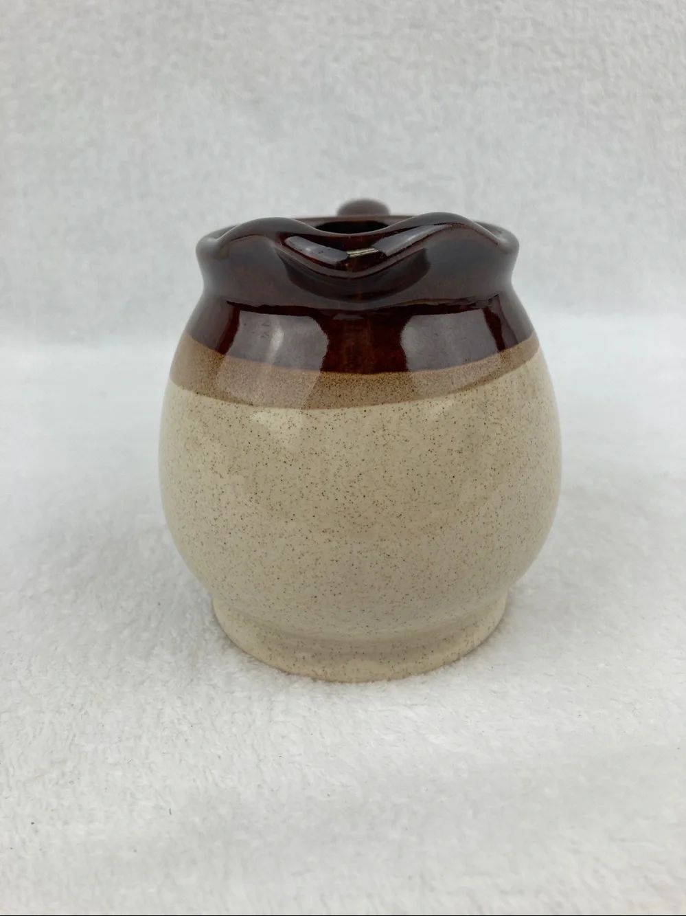 VTG Stoneware Petite Pot Belly Creamer Taiwan 3.5”